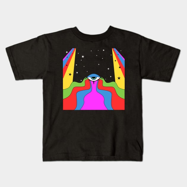 Psychedelic Eye Kids T-Shirt by Lucages